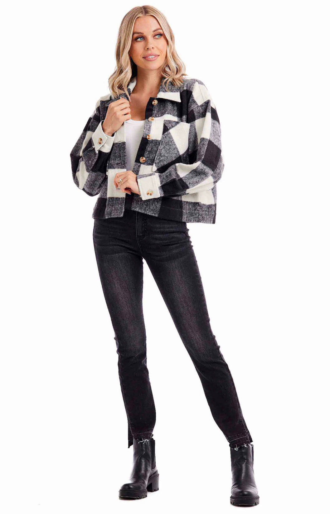 Maverick Black Plaid Jacket