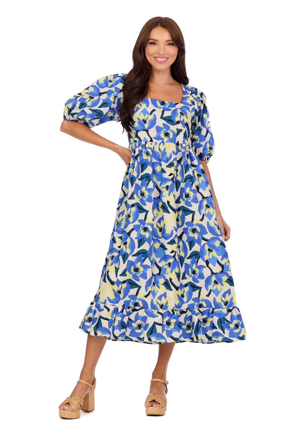 Gentry Printed Midi Dress