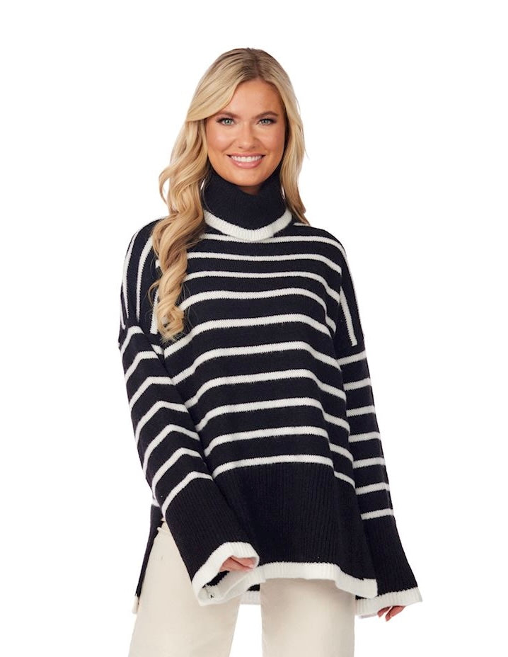 Black Dunn Striped Sweater