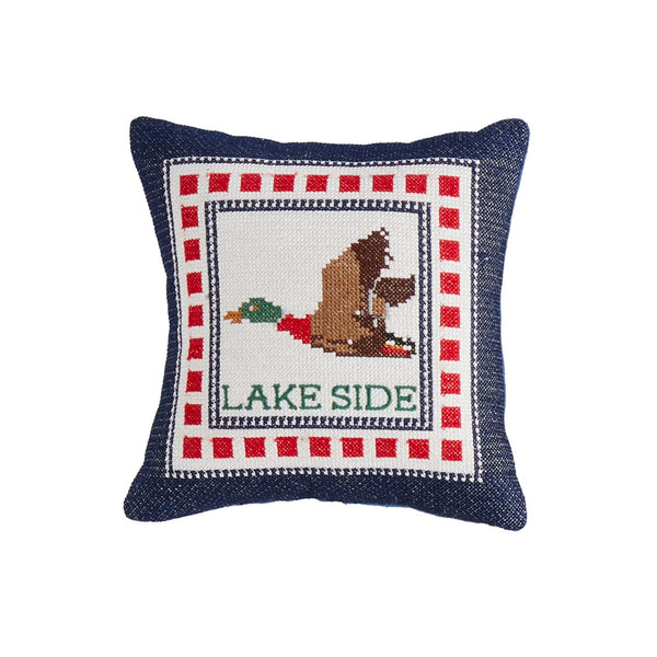 Lake Mini Needlepoint Pillow