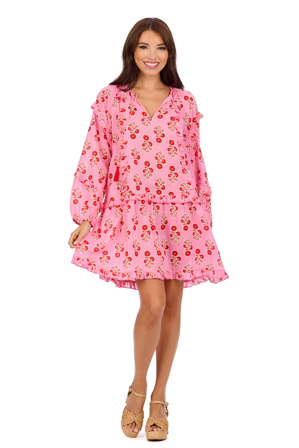 Shawna Tunic Dress-Pink