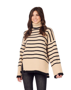 Tan Dunn Striped Sweater