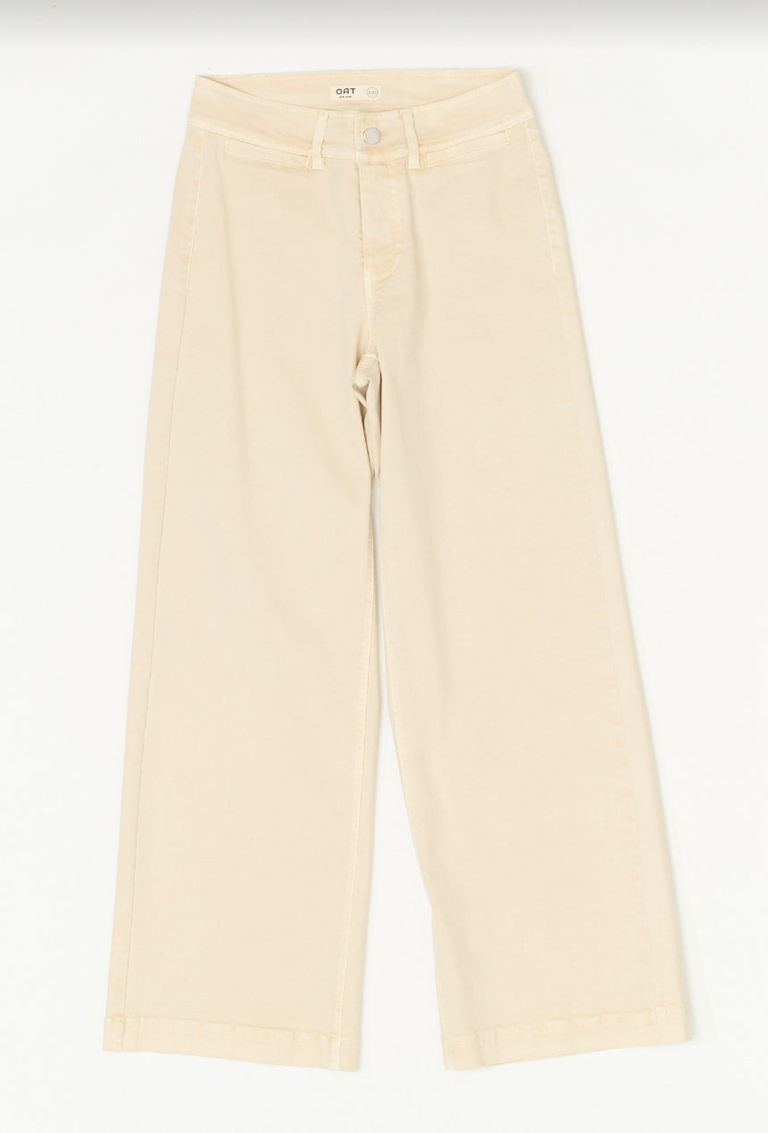 MID RISE WIDE LEG WITH WELT POCKET-Wood Ash