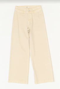 MID RISE WIDE LEG WITH WELT POCKET-Wood Ash