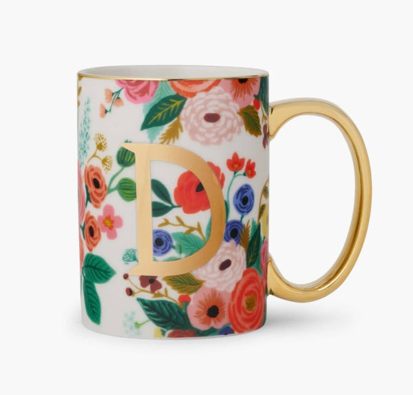 Garden Party Porcelain Monogram Mug