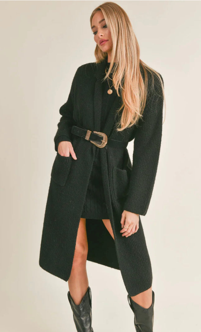 Krissy Belted Sweater Duster