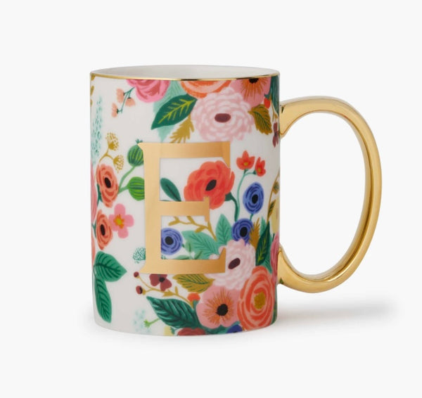 Garden Party Porcelain Monogram Mug