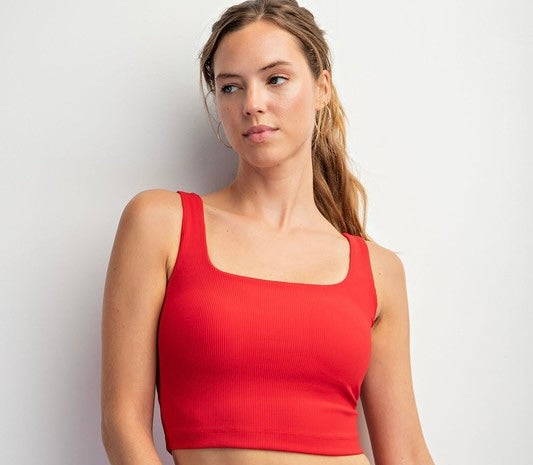 Square Neck Sleeveless crop top