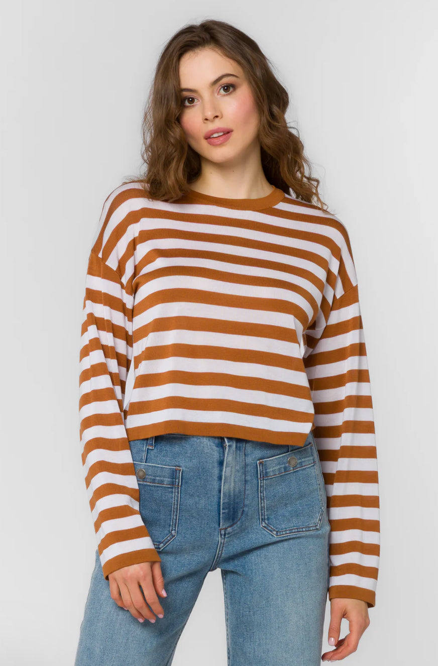 RUMI CINNAMON STRIPE TEE