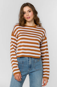 RUMI CINNAMON STRIPE TEE