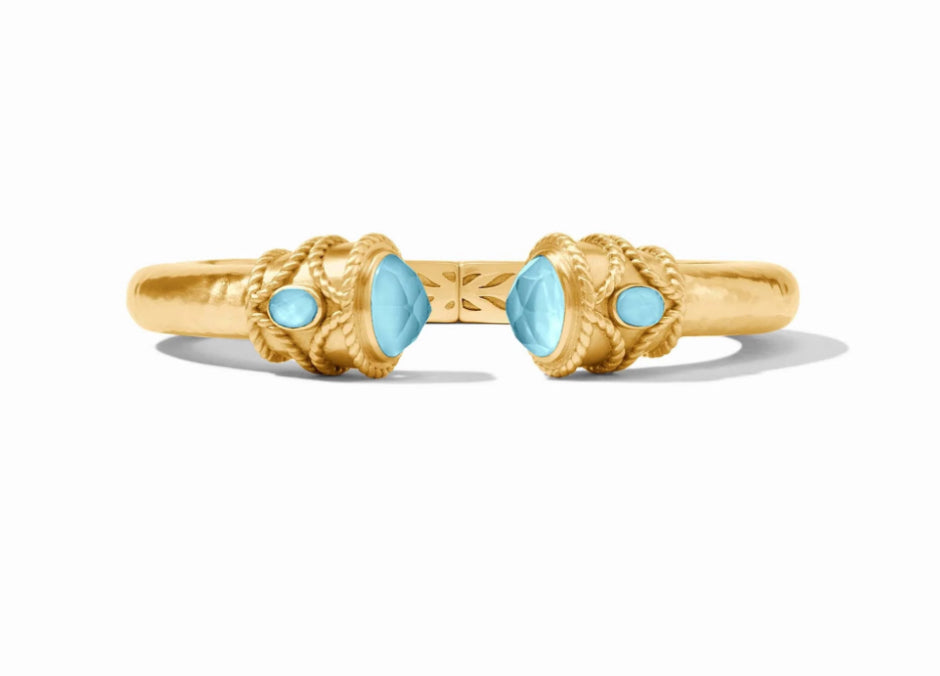 Nassau Demi Cuff Gold-Iridescent Capri Blue