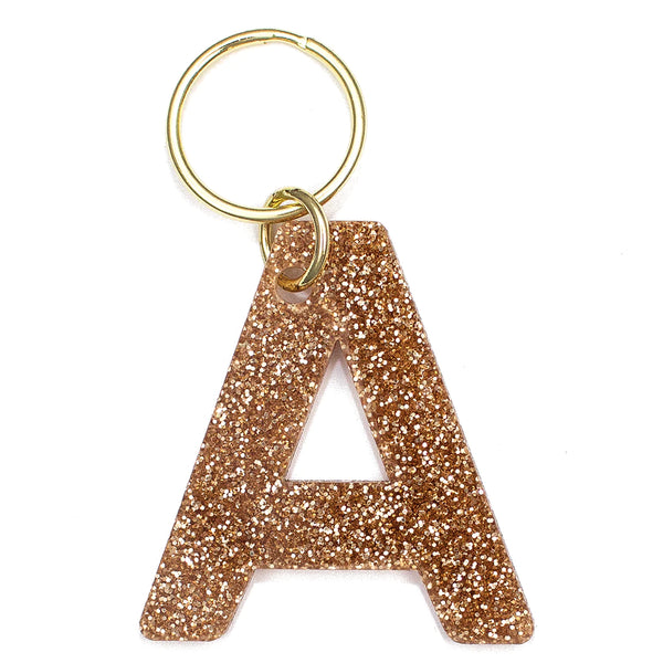 Glittery Letter Keychain