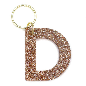 Glittery Letter Keychain