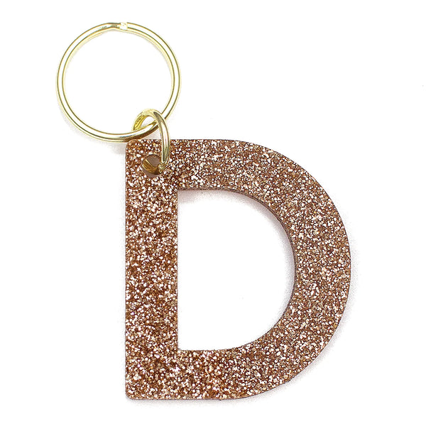 Glittery Letter Keychain