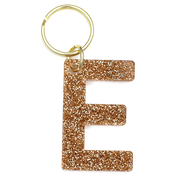 Glittery Letter Keychain