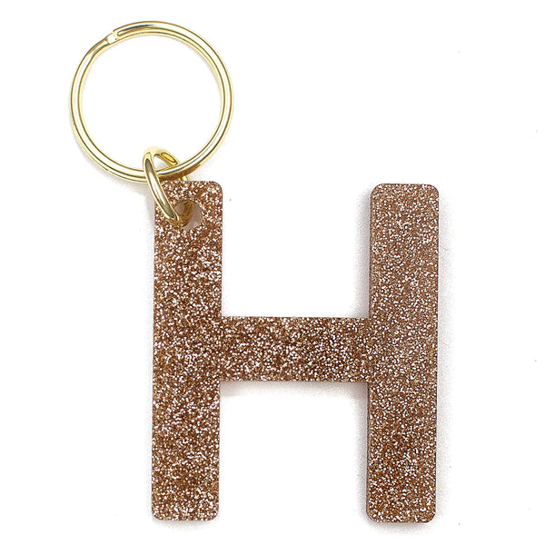 Glittery Letter Keychain