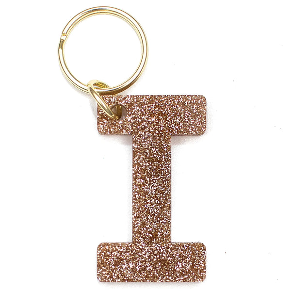 Glittery Letter Keychain