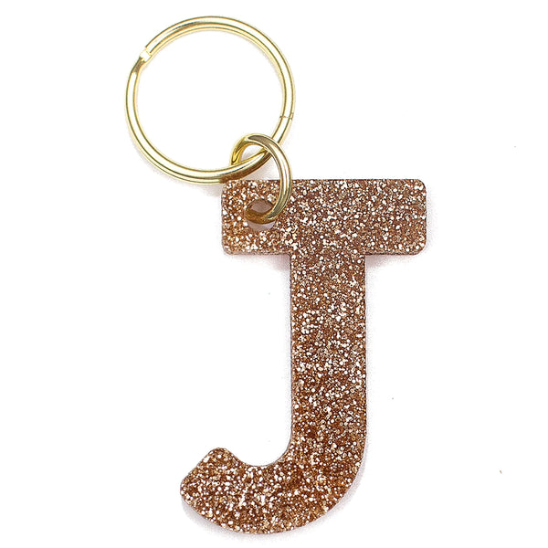 Glittery Letter Keychain