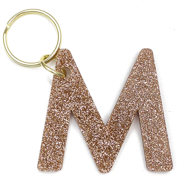 Glittery Letter Keychain