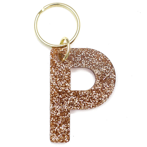 Glittery Letter Keychain