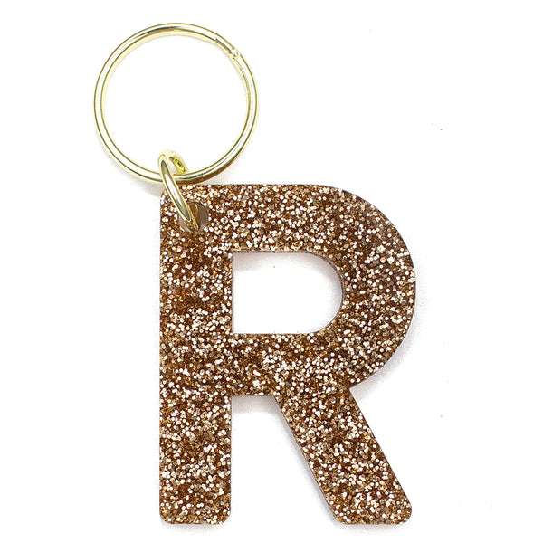 Glittery Letter Keychain