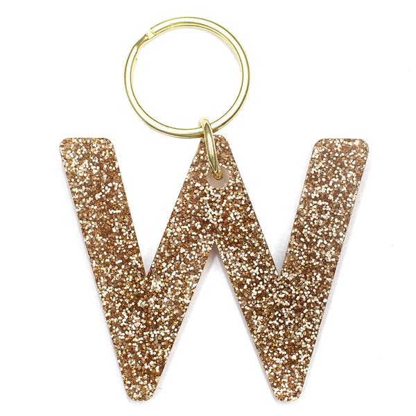 Glittery Letter Keychain