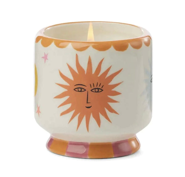 Adopo Hand Painted Ceramic Candle-8oz