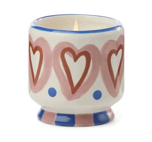 Adopo Hand Painted Ceramic Candle-8oz