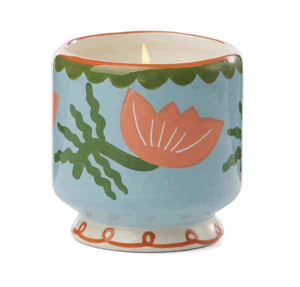 Adopo Hand Painted Ceramic Candle-8oz
