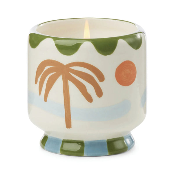Adopo Hand Painted Ceramic Candle-8oz