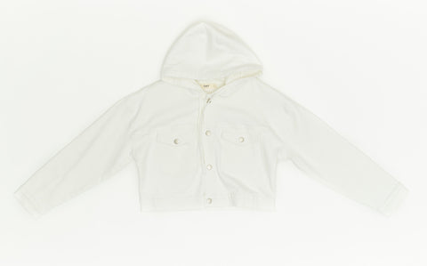 SHORT PATCH POCKET HOODIE JACKET