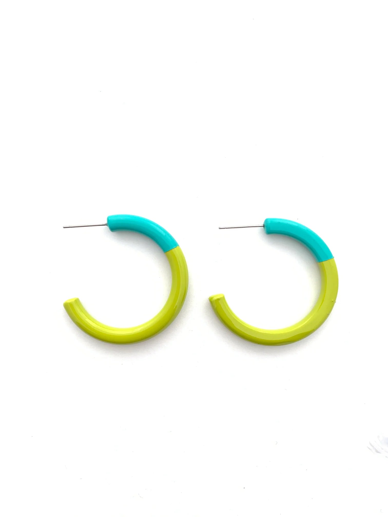 Color Block Hoop Earrings