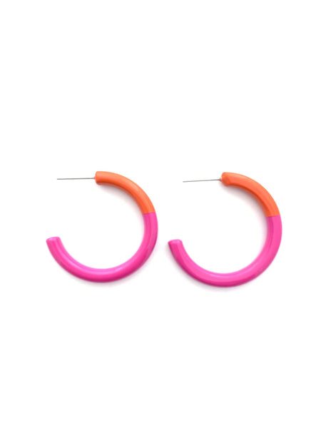 Color Block Hoop Earrings