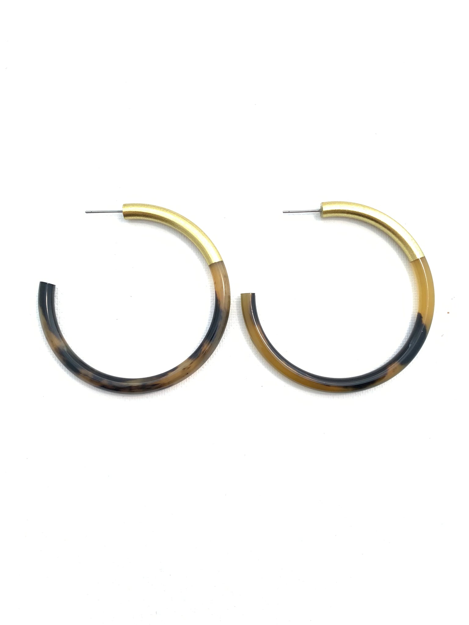 LIZ Hoops-Gold/Dark Natural