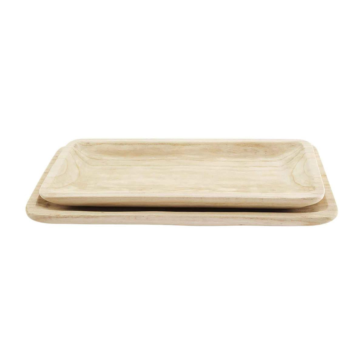 Wood Dough Bowl Tray
