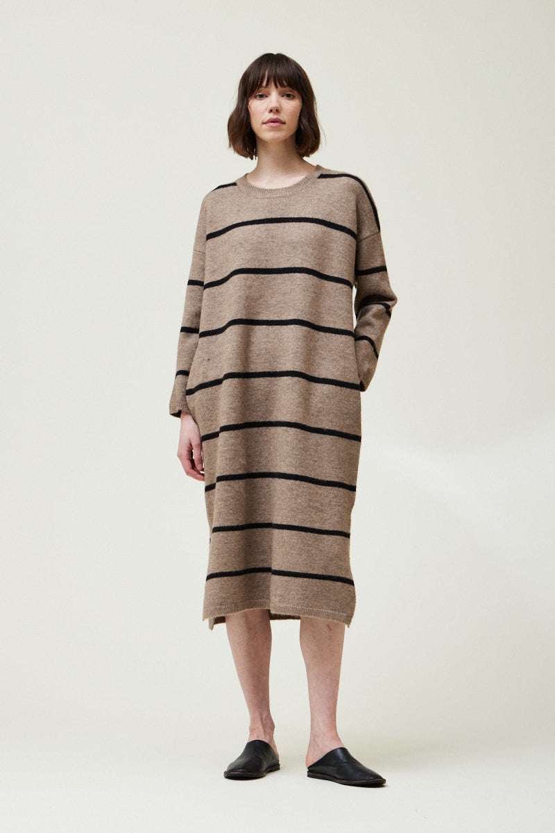 STRIPED SWEATER DRESS