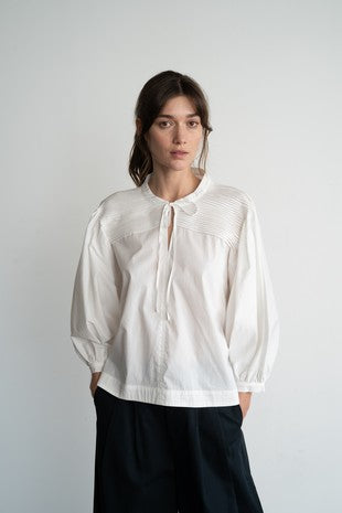 Shoulder Tuck Detailed Blouse