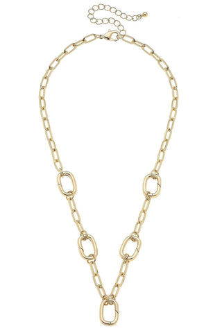 Avery Multi-Charm Collector Necklace Base in Shiny Gold