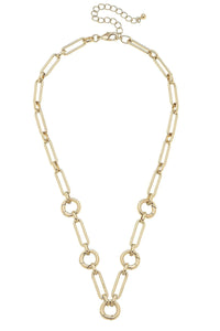 Lilah Multi-Charm Collector Necklace Base in Shiny Gold