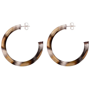 Small Arlene Hoops-Burnished Silver