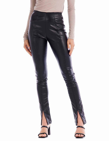 ANDER SLIT LEGGINGS-BLACK