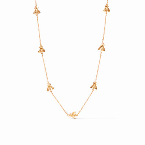 Bee Delicate Station Necklace-Gold