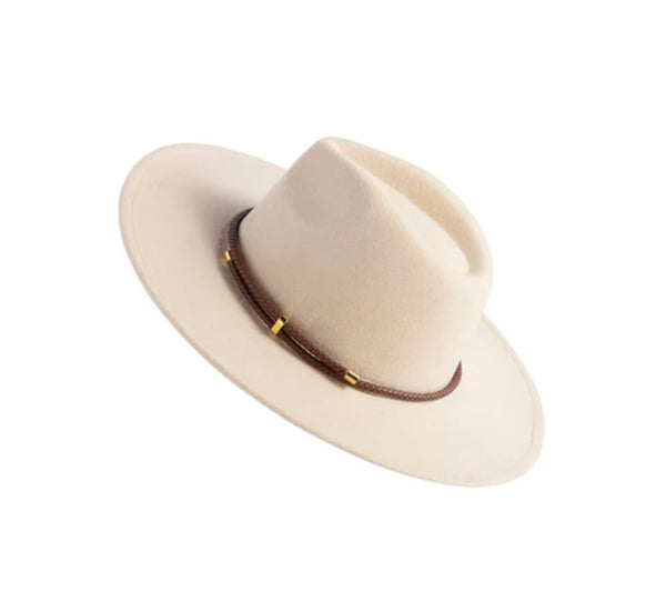 Clyde Hat W/Changeable Trim-Cream