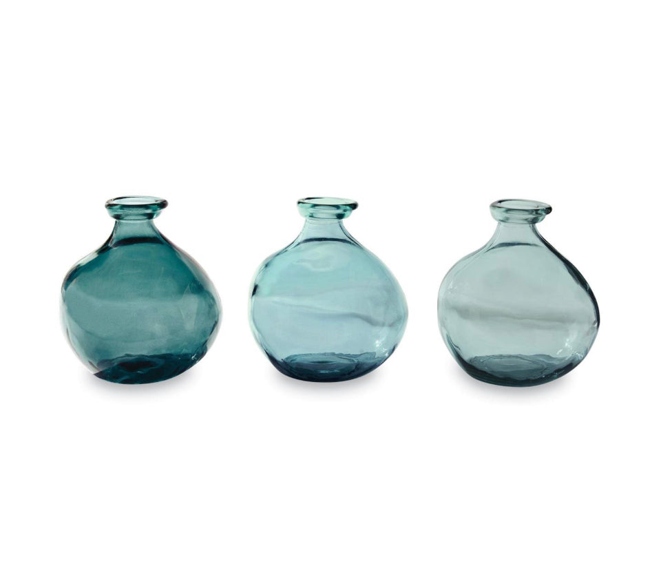 Blue Short Vases