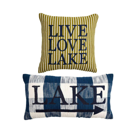 Jute Back Lake Pillow