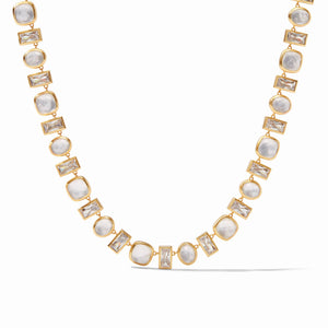 Antonia Tennis Necklace-Iridescent Clear Crystal