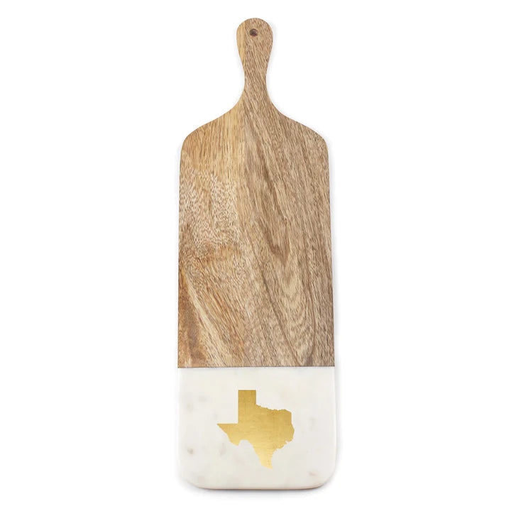 Texas Wood and Marble Charcuterie Board