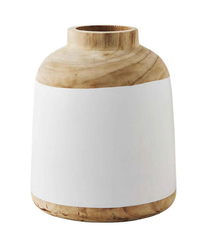 Two-Tone Wooden Vase