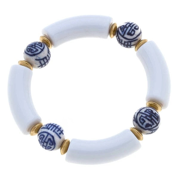 Lelani Chinoiserie Resin Stretch Bracelet