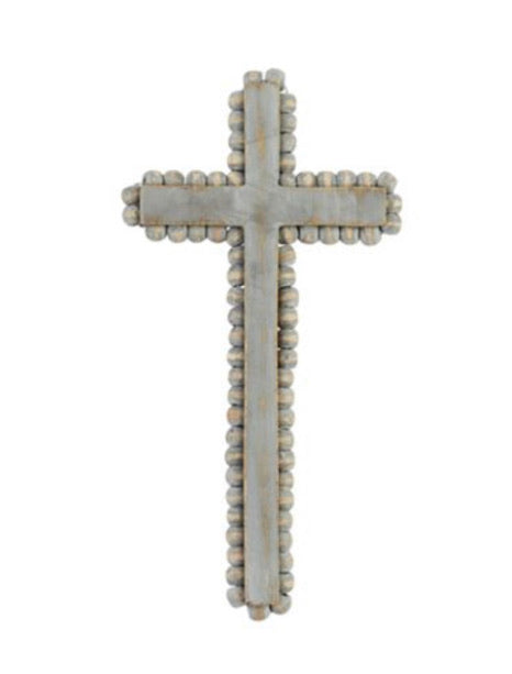 Medium Wood Bead Cross
